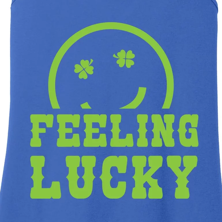 Happy St Patricks Day Feeling Lucky Lucky Shamrock Irish Gift Ladies Essential Tank