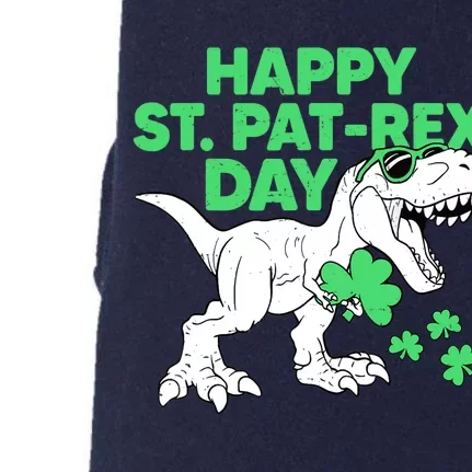 Happy St Pat Rex Day St Patricks Dinosaur Boy Doggie 3-End Fleece Hoodie