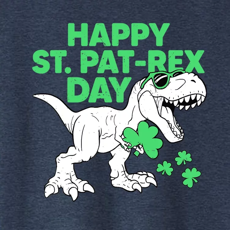 Happy St Pat Rex Day St Patricks Dinosaur Boy Women's Crop Top Tee