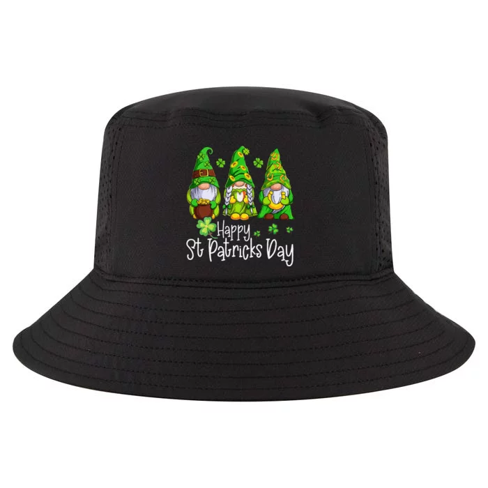 Happy St Patrick's Dayhree Gnomes Holding Shamrock Outfit Gift Cute Cool Comfort Performance Bucket Hat