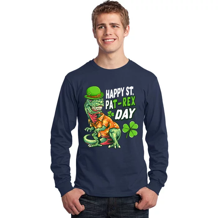 Happy St PaTRex Dinosaur Saint Patrick's Day Tall Long Sleeve T-Shirt