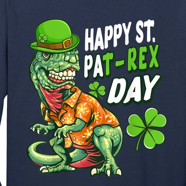 Happy St PaTRex Dinosaur Saint Patrick's Day Tall Long Sleeve T-Shirt