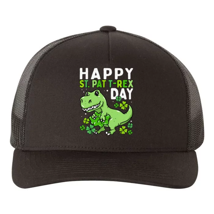 Happy St Pat Trex Day Dinosaur St Patrick's Day Yupoong Adult 5-Panel Trucker Hat