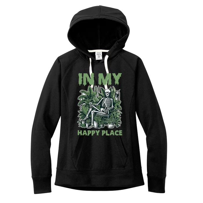 Halloween Skeleton Plants Alive Cute Women's Fleece Hoodie