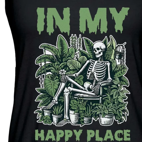 Halloween Skeleton Plants Alive Cute Ladies Essential Flowy Tank