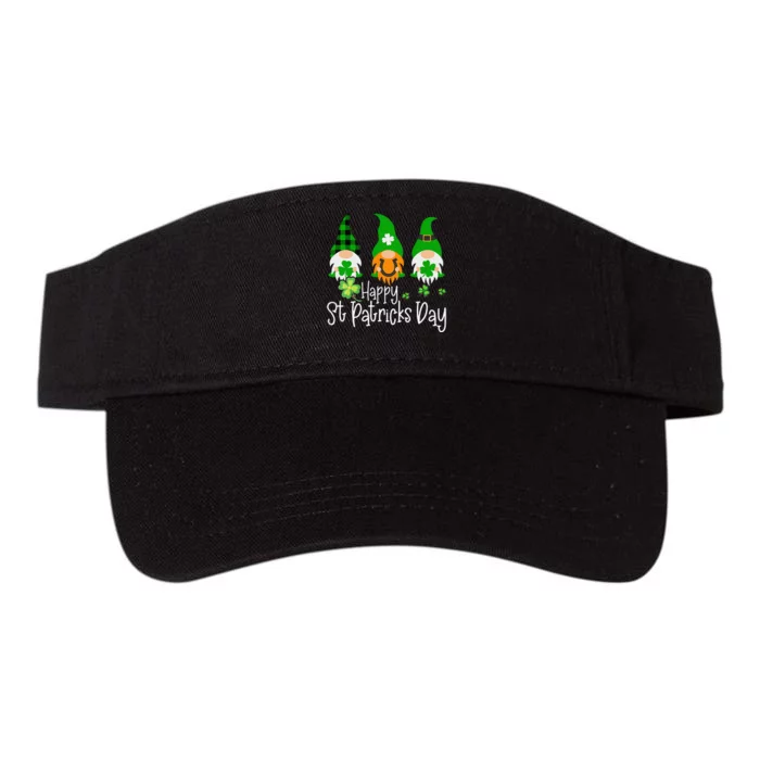 Happy Saint Patrick's Day Gnomes Shamrock Leprechaun Love Cute Valucap Bio-Washed Visor