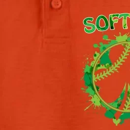 Happy St Patrick's Day Funny Gift Shamrock With Softball Sport Gift Dry Zone Grid Performance Polo