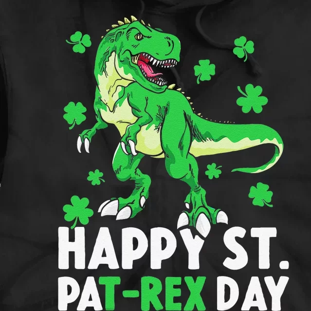 Happy St PaTRex Dinosaur Saint Patrick's Day For Tie Dye Hoodie