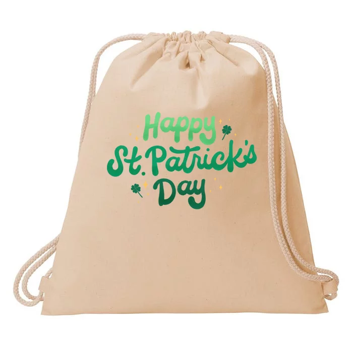 Happy St Patrick's Day Holiday Gift Drawstring Bag