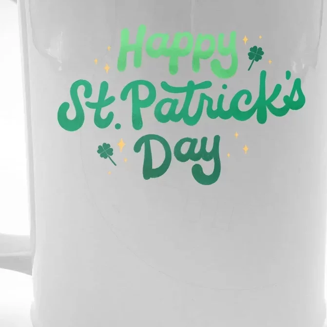 Happy St Patrick's Day Holiday Gift Front & Back Beer Stein