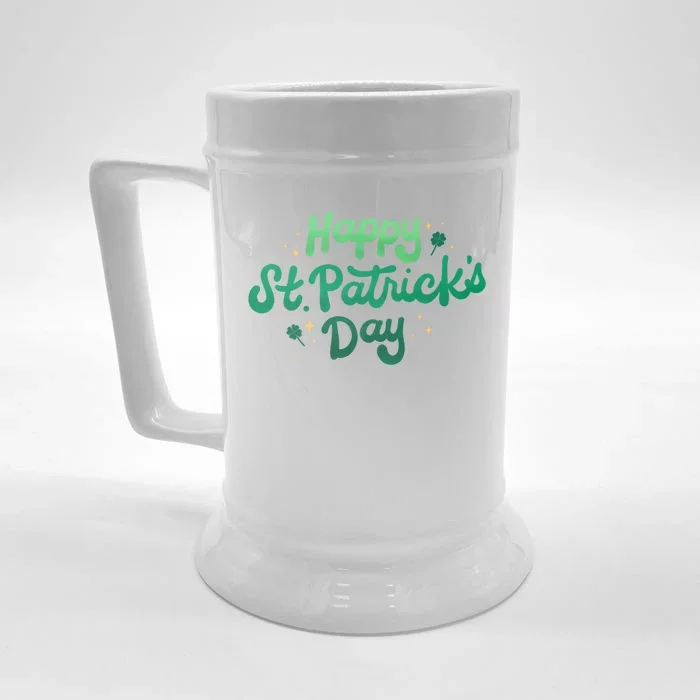 Happy St Patrick's Day Holiday Gift Front & Back Beer Stein