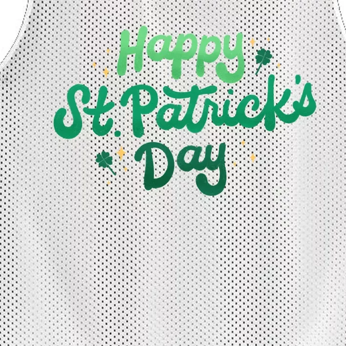 Happy St Patrick's Day Holiday Gift Mesh Reversible Basketball Jersey Tank