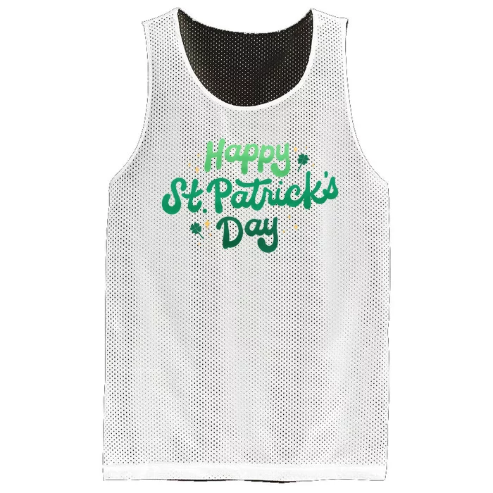 Happy St Patrick's Day Holiday Gift Mesh Reversible Basketball Jersey Tank