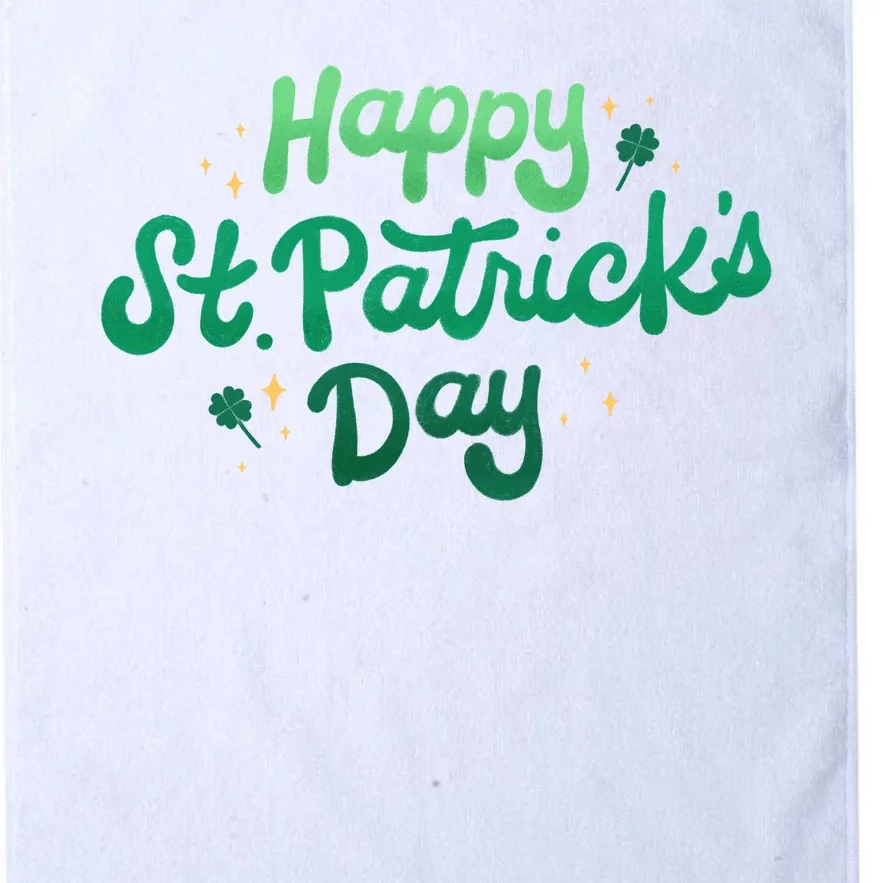 Happy St Patrick's Day Holiday Gift Platinum Collection Golf Towel