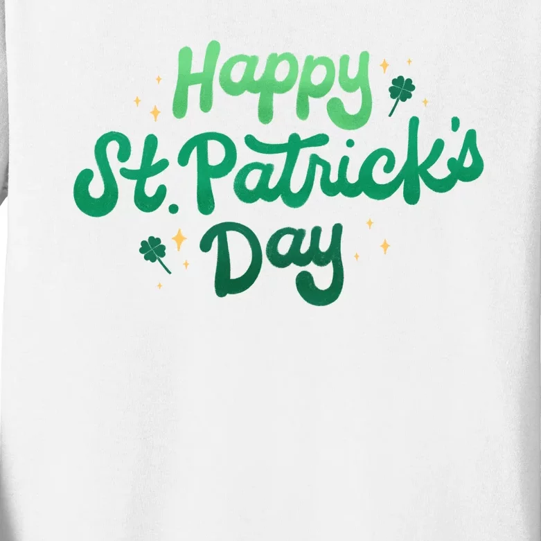 Happy St Patrick's Day Holiday Gift Kids Long Sleeve Shirt