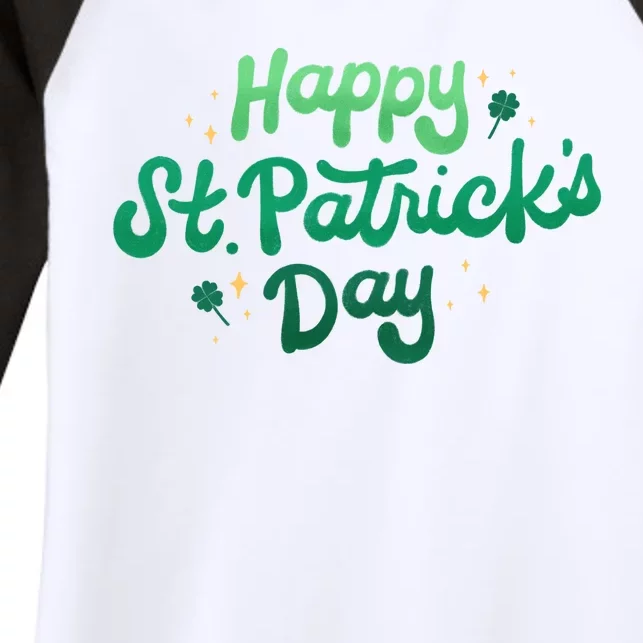 Happy St Patrick's Day Holiday Gift Women's Tri-Blend 3/4-Sleeve Raglan Shirt