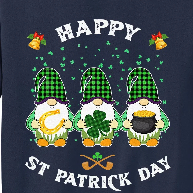 Happy St. Patrick's Day Funnyhree Gnomes Holding Shamrock Sweatshirt