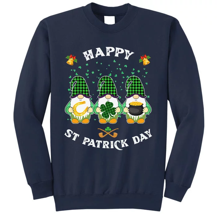 Happy St. Patrick's Day Funnyhree Gnomes Holding Shamrock Sweatshirt