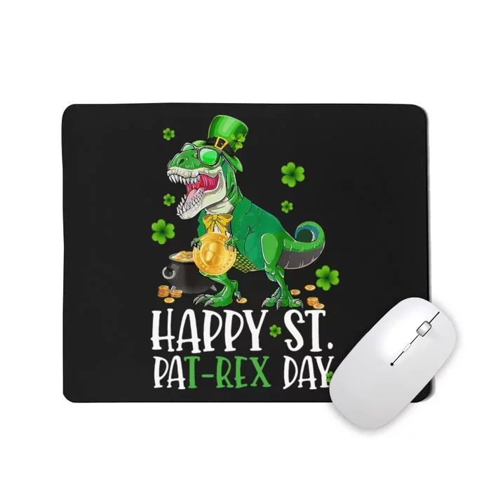 Happy St PaTRex Dinosaur Saint Patrick's Day Patrex Funny Mousepad