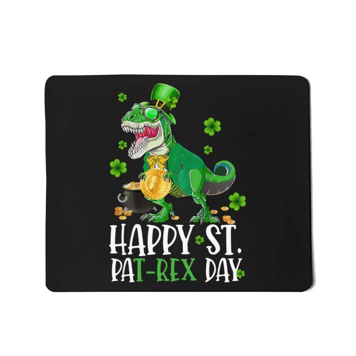 Happy St PaTRex Dinosaur Saint Patrick's Day Patrex Funny Mousepad