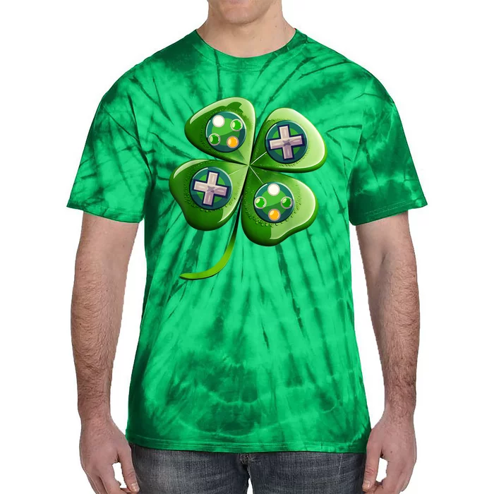 Happy St Patrick's Day Shamrock Video Gamer Gaming s Boys Tie-Dye T-Shirt