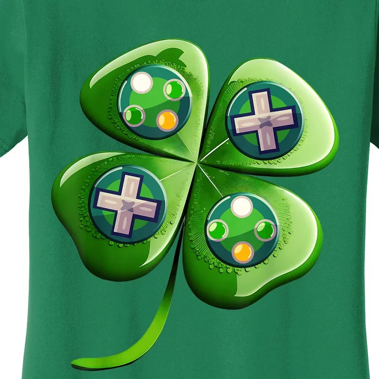 Happy St Patrick's Day Shamrock Video Gamer Gaming s Boys Women's T-Shirt