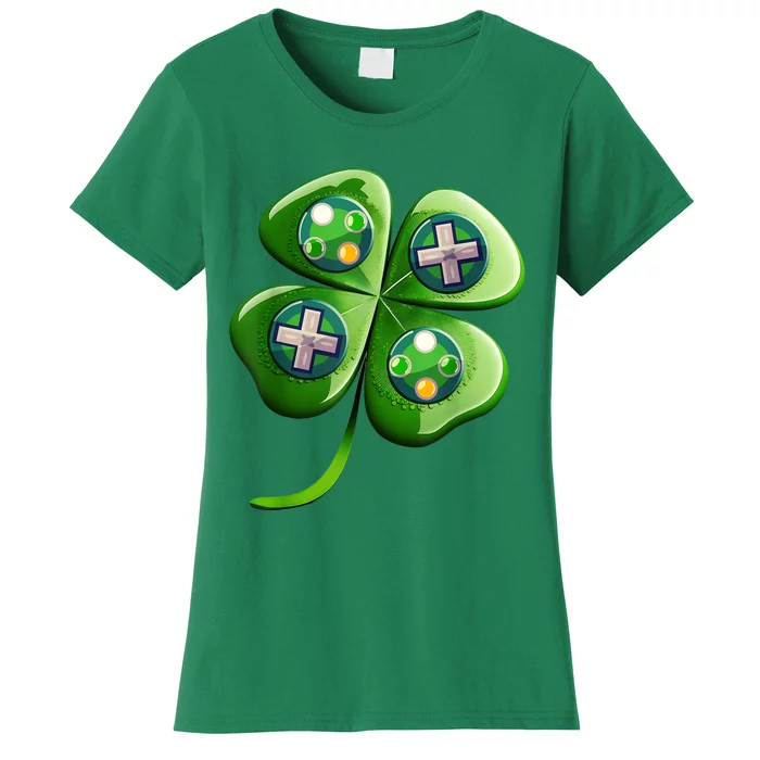 Happy St Patrick's Day Shamrock Video Gamer Gaming s Boys Women's T-Shirt