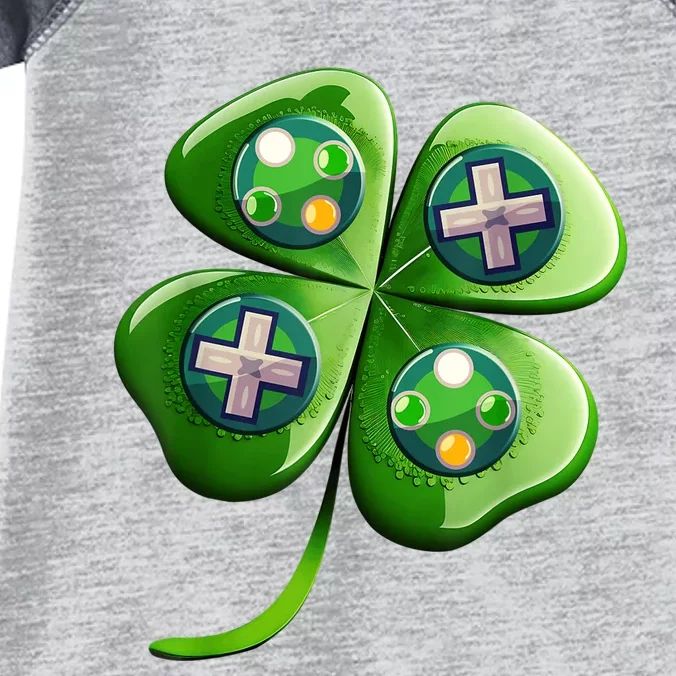 Happy St Patrick's Day Shamrock Video Gamer Gaming s Boys Infant Baby Jersey Bodysuit