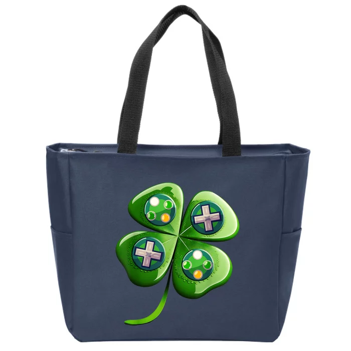 Happy St Patrick's Day Shamrock Video Gamer Gaming s Boys Zip Tote Bag