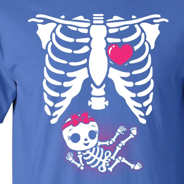 Halloween Skeleton Pregnancy Xray Funny Pregnant Great Gift Tall T-Shirt