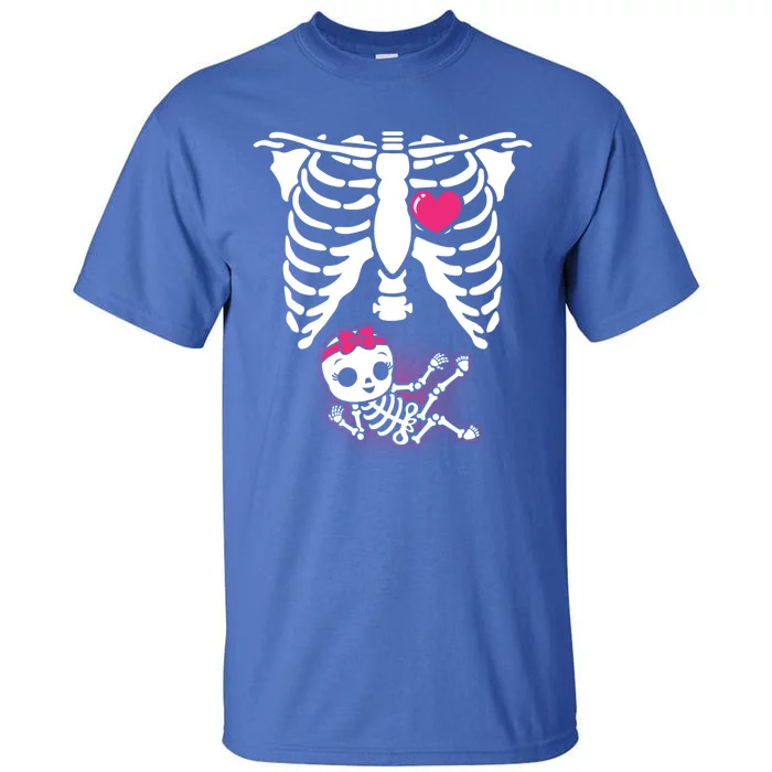 Halloween Skeleton Pregnancy Xray Funny Pregnant Great Gift Tall T-Shirt