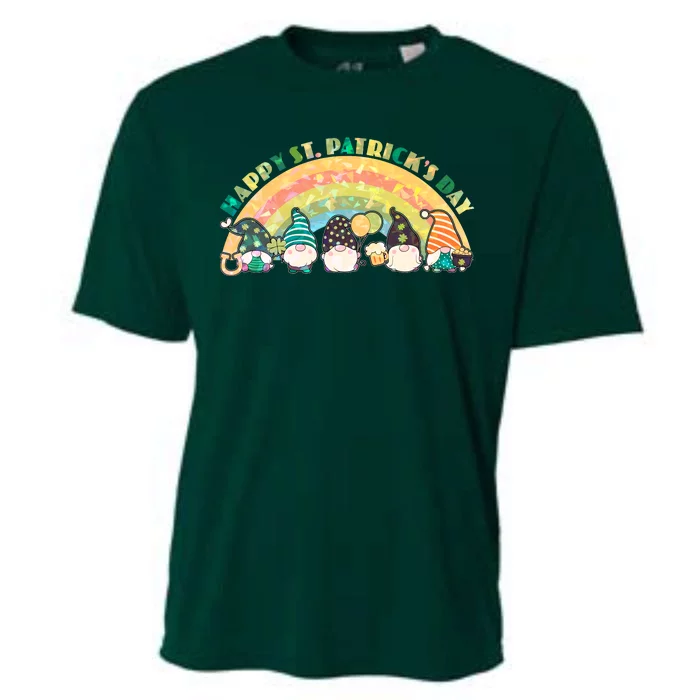 Happy St. PatrickS Day Leprechaun Gnomes Cooling Performance Crew T-Shirt