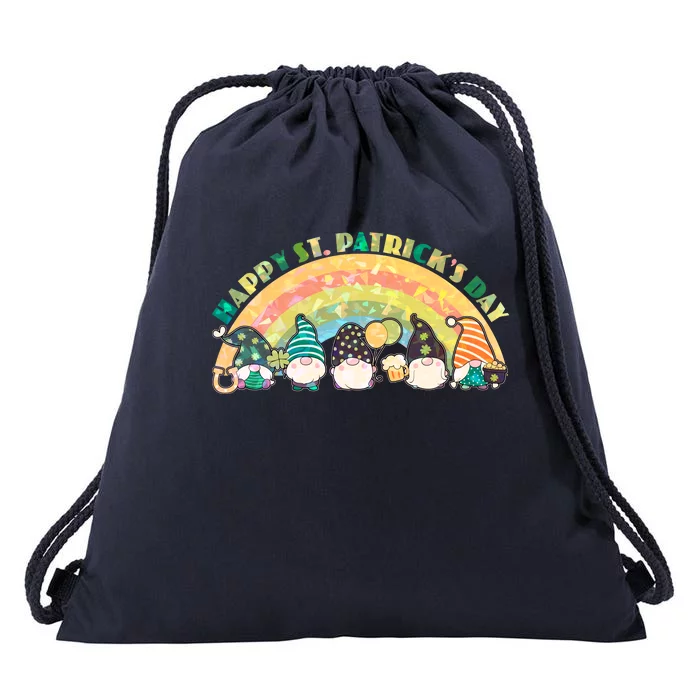 Happy St. PatrickS Day Leprechaun Gnomes Drawstring Bag