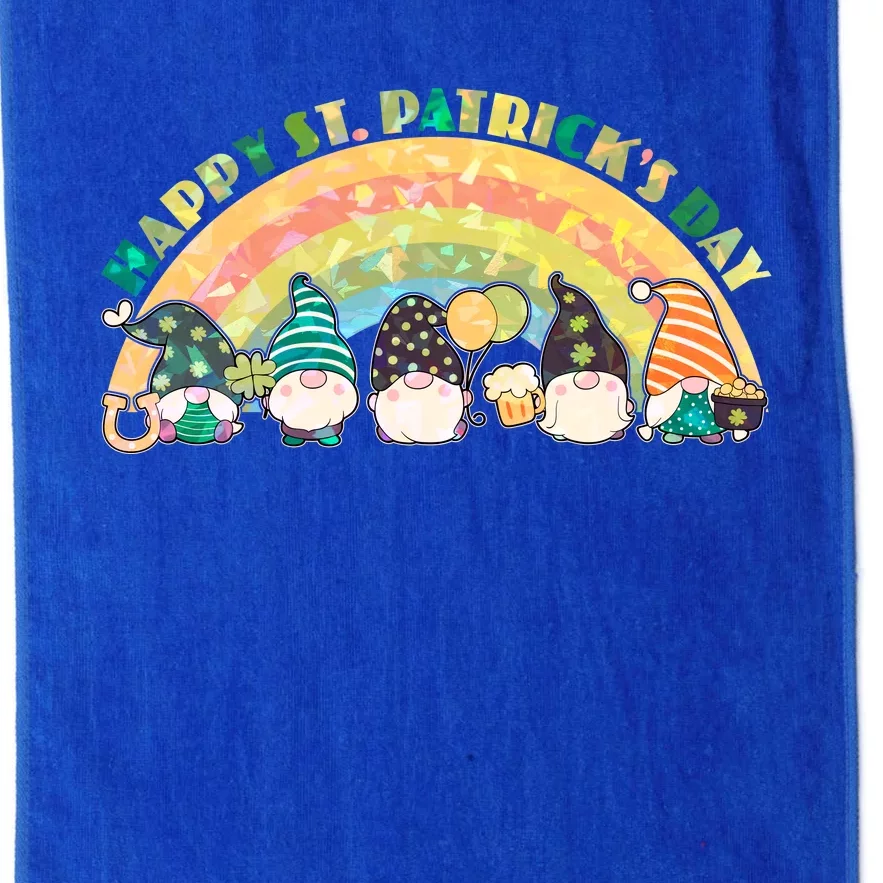 Happy St. PatrickS Day Leprechaun Gnomes Platinum Collection Golf Towel