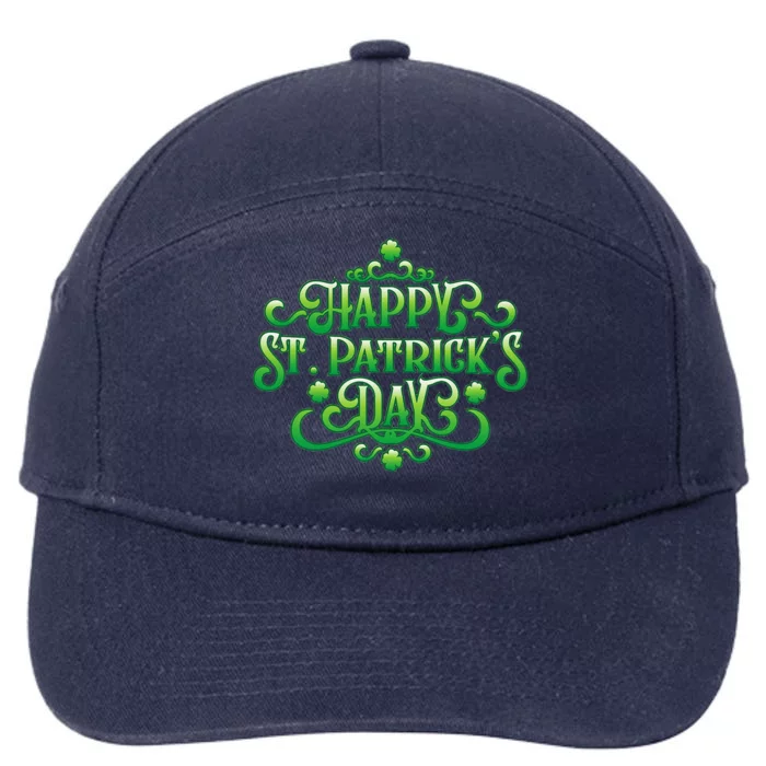 Happy St. Patrick's Day Irish Holiday Shamrock 7-Panel Snapback Hat