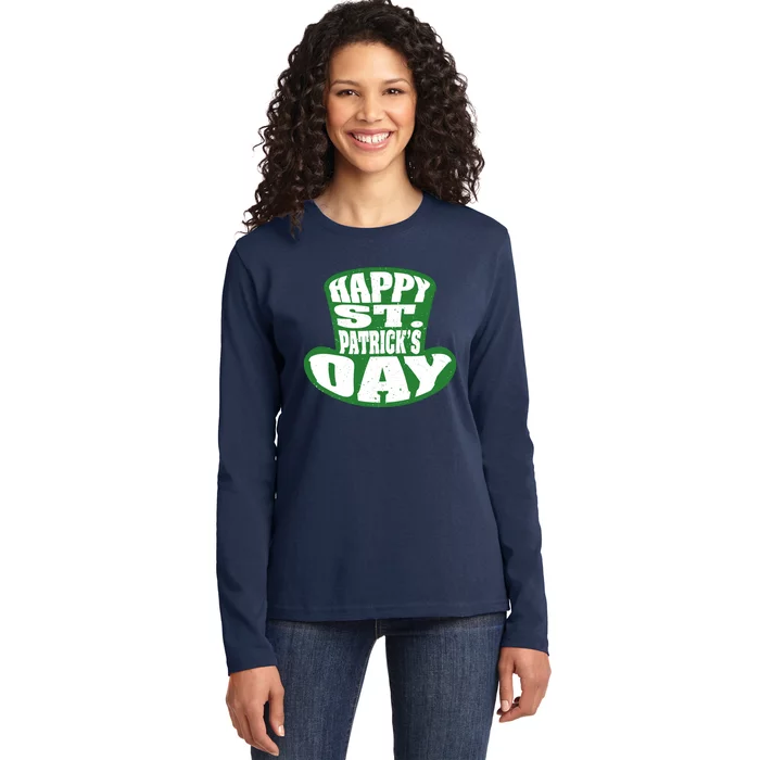 Happy St. Patrick’s Day Ladies Long Sleeve Shirt