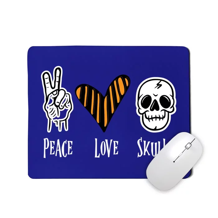 Halloween Skull Peace Love Skeleton Gift Mousepad