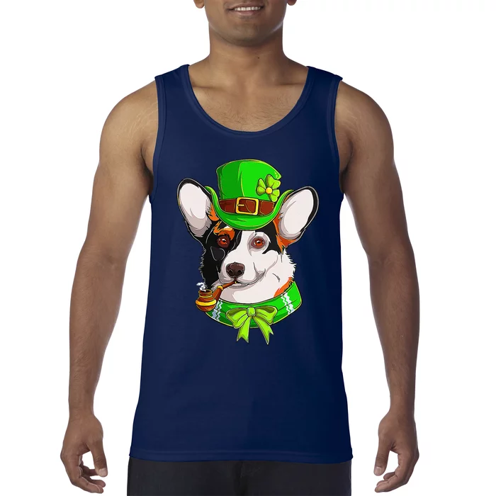 Happy St Patrick's Day Funy Saint Patricks Corgi Dog Gifts Tank Top