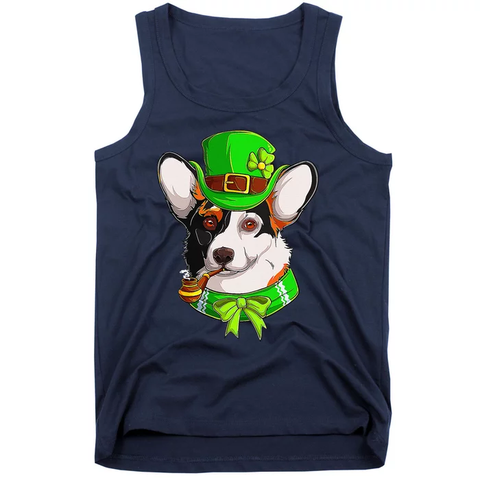 Happy St Patrick's Day Funy Saint Patricks Corgi Dog Gifts Tank Top