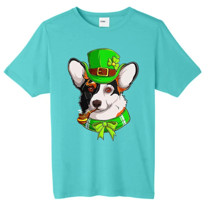 Happy St Patrick's Day Funy Saint Patricks Corgi Dog Gifts ChromaSoft Performance T-Shirt