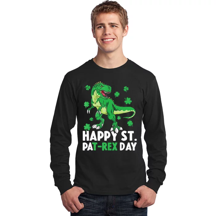 Happy St PaTRex Dinosaur Saint Patrick's Day Long Sleeve Shirt