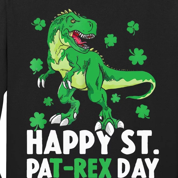 Happy St PaTRex Dinosaur Saint Patrick's Day Long Sleeve Shirt