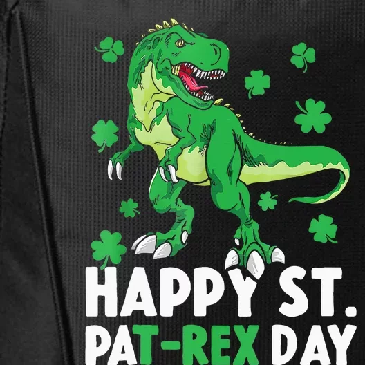 Happy St PaTRex Dinosaur Saint Patrick's Day City Backpack