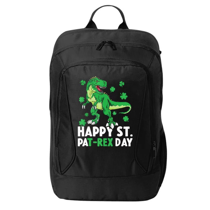 Happy St PaTRex Dinosaur Saint Patrick's Day City Backpack