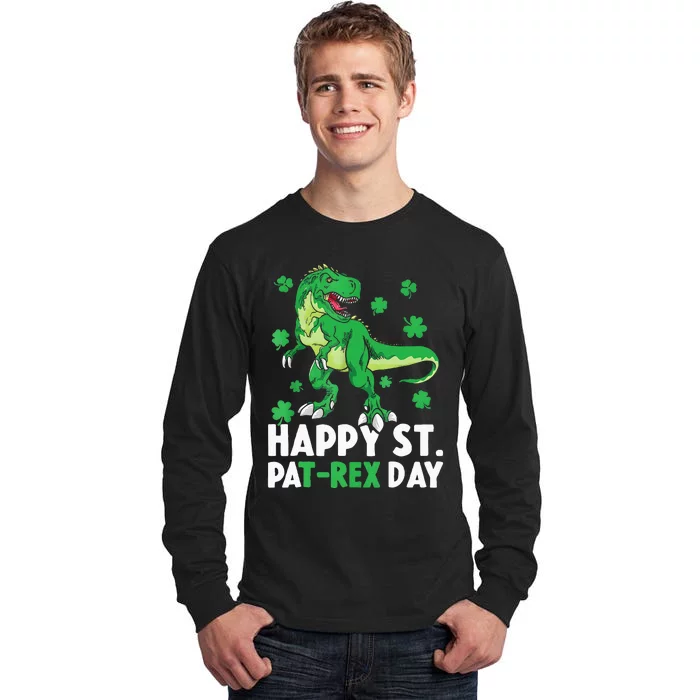 Happy St PaTRex Dinosaur Saint Patrick's Day Tall Long Sleeve T-Shirt