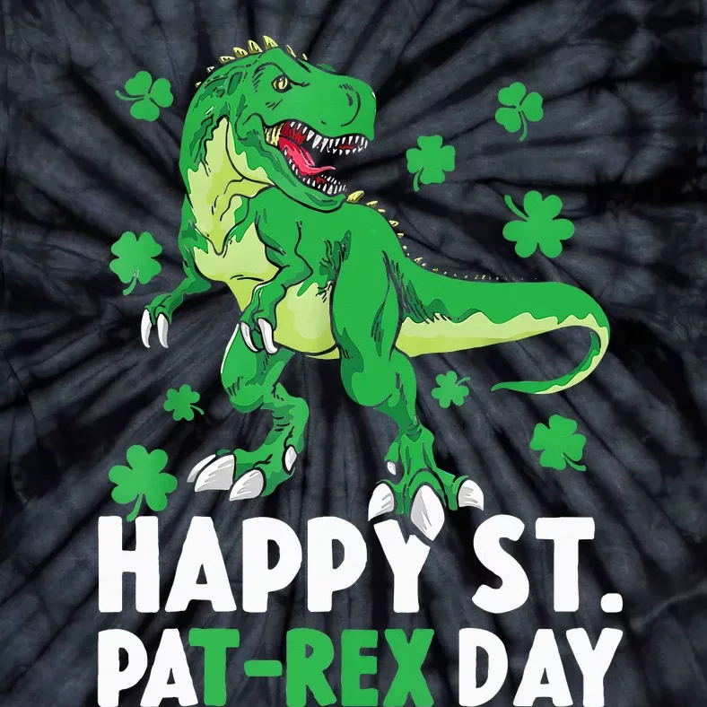 Happy St PaTRex Dinosaur Saint Patrick's Day Tie-Dye T-Shirt