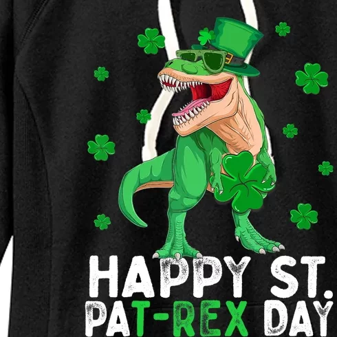 Happy St PaTRex Dinosaur Saint Patrick's Day For Boy Girl Women's Fleece Hoodie