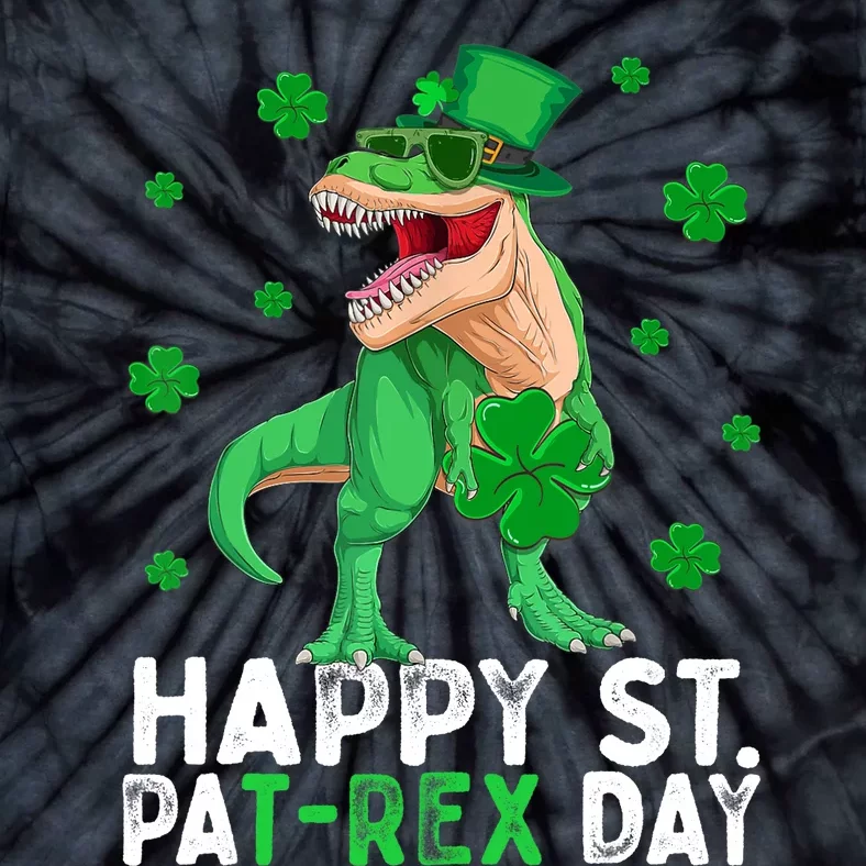 Happy St PaTRex Dinosaur Saint Patrick's Day For Boy Girl Tie-Dye T-Shirt