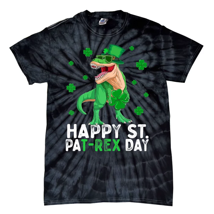 Happy St PaTRex Dinosaur Saint Patrick's Day For Boy Girl Tie-Dye T-Shirt