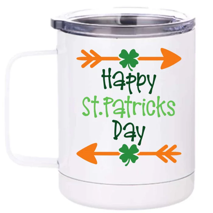 Happy Saint Patrick's Day Lucky Charmss Paddy's Day March 17 Happy Cute Front & Back 12oz Stainless Steel Tumbler Cup